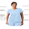 Adar Addition Scrubs for Women - Modern V-Neck Scrub Top - A6008 - Sky Blue - XS view 3