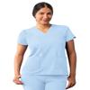 Adar Addition Scrubs for Women - Modern V-Neck Scrub Top - A6008 - Sky Blue - S view 1