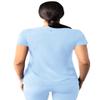 Adar Addition Scrubs for Women - Modern V-Neck Scrub Top - A6008 - Sky Blue - S view 2