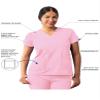 Adar Uniforms Women's Modern V-Neck Scrub Top - A6008 - Soft Pink - XXS view 3