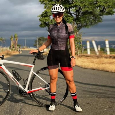 CYTSH Women's Cycling Jersey Summer Triathlon Outdoor Sportswear Cycling Clothing Short-sleeved Shirt Cycling Clothing Suit (Color : 20 248, Size : XX-Large)