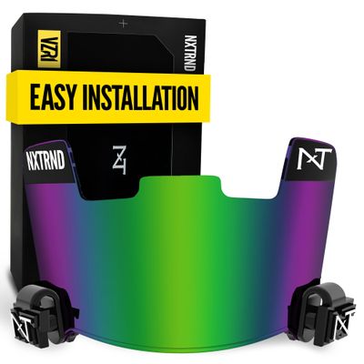Nxtrnd VZR1 Football Visor, Flat Lens Technology, Fits Adult & Youth Football Helmets (Green)