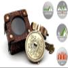 5MoonSun5's US Coast Guard Engraved Brass Military Compass Nautical Marine Gift A Perfect and Unique Gift for Army Person Survival Navigation Compass for Hiking Camping with Leather Display Case view 3