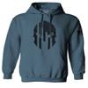 0146. Military Patriotic Molon Labe Spartan Helmet American Flag Sweatshirt Pullover Hoodie (Indigo Blue, Large) view 1