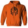 0146. Military Patriotic Molon Labe Spartan Helmet American Flag Sweatshirt Pullover Hoodie (Orange, Small) view 1