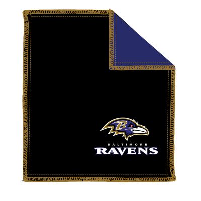 KR Strikeforce Officially Licensed NFL Baltimoer Ravens Logo Bowling Ball Shammy Cleaning Pad