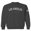 VICES AND VIRTUESS 0377. Los Angeles California Cali LA Retro Graphic Men's Crewneck Sweatshirt (Characol X-Large) Charcoal view 1