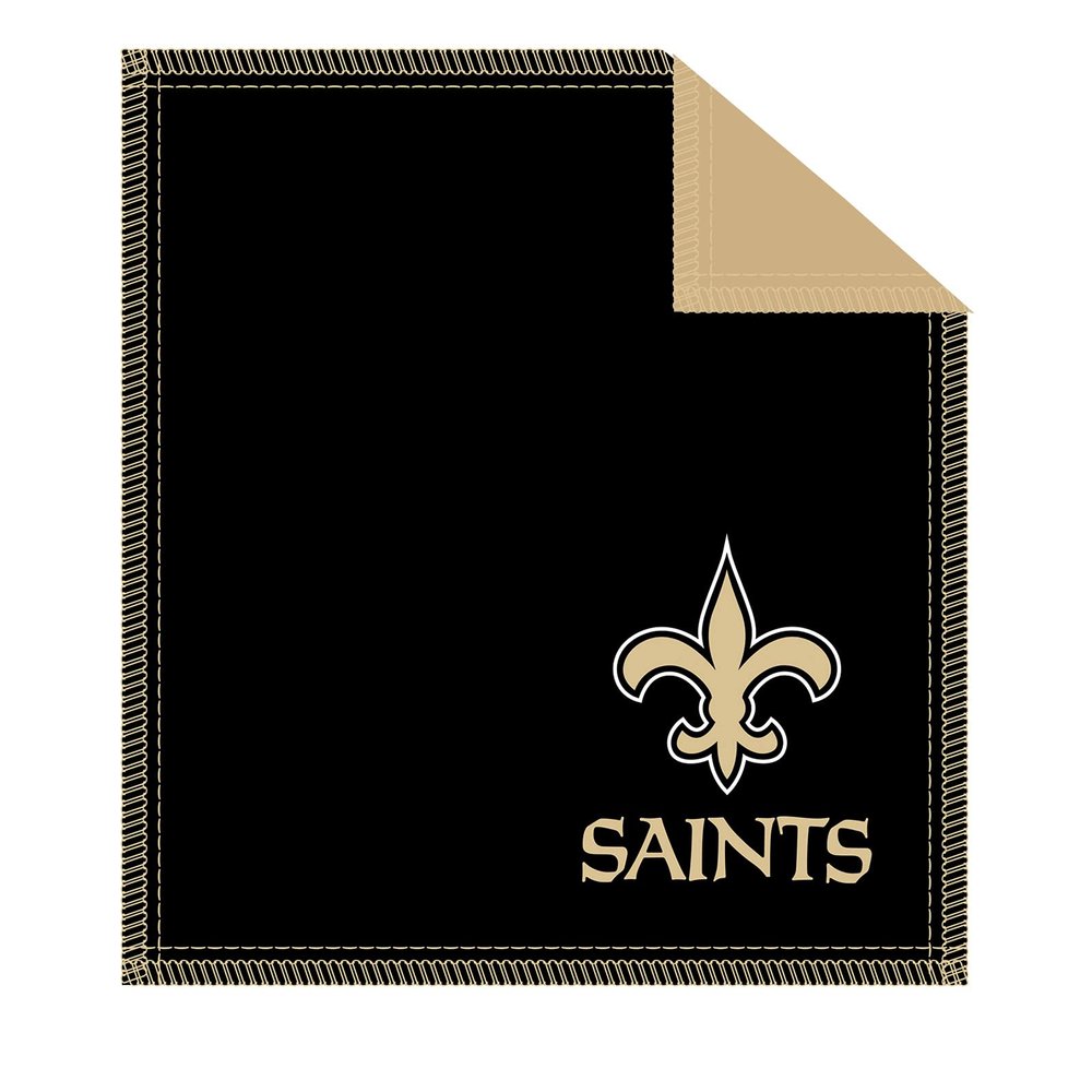 KR Strikeforce Officially Licensed NFL New Orleans Saints Logo Bowling Ball Shammy Cleaning Pad
