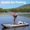 Sea Eagle 437ps PaddleSki Inflatable 1-2 Person Catamaran Boat  Paddle, Motor, Fish, or Sail  4-in-1 Inflatable Watercraft  Self Bailing (437ps PaddleSki Solo Start Up Package) view 2