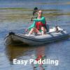 Sea Eagle 437ps PaddleSki Inflatable 1-2 Person Catamaran Boat  Paddle, Motor, Fish, or Sail  4-in-1 Inflatable Watercraft  Self Bailing (437ps PaddleSki Solo Start Up Package) view 3