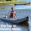 Sea Eagle 437ps PaddleSki Inflatable 1-2 Person Catamaran Boat  Paddle, Motor, Fish, or Sail  4-in-1 Inflatable Watercraft  Self Bailing (437ps PaddleSki Solo Start Up Package) view 4