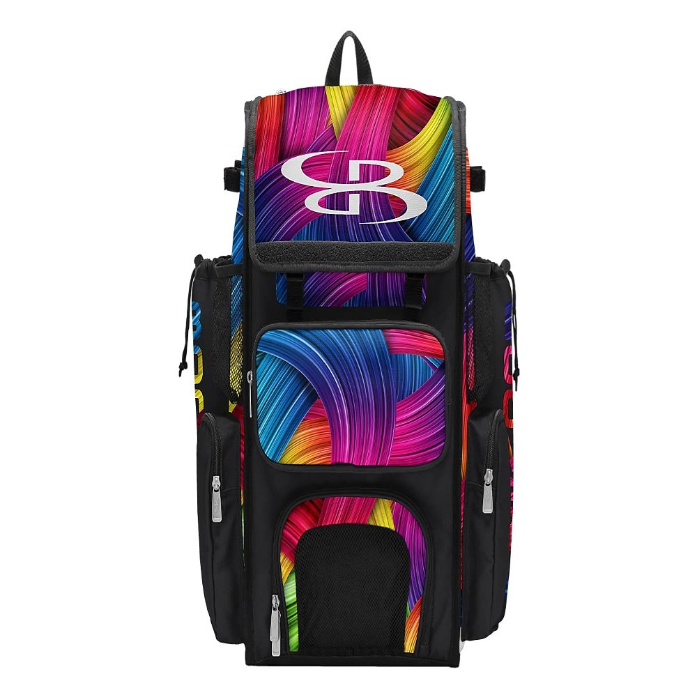 Boombah Superpack Bat Bag - Backpack Version (no wheels) - Holds 4 Bats - Flow Bat Bag Multi