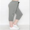 ALWAYS Women's Capri Jogger Pants - High Waisted Soft Zipper Casual Sweat Pants Grey S view 3