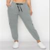 ALWAYS Women's Zipper Jogger Track Pants - Premium Soft Stretch Sweatpants Grey XL view 2