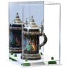 Better Display Cases Acrylic Versatile Display Case Display Case - Medium Square Box with Mirror Case, Green Risers and White Base 8" x 8" x 12" (V42/A060) view 1