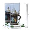 Better Display Cases Acrylic Versatile Display Case Display Case - Medium Square Box with Mirror Case, Green Risers and White Base 8" x 8" x 12" (V42/A060) view 2