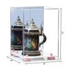 Better Display Cases Acrylic Versatile Display Case Display Case - Medium Square Box with Mirror Case, Pink Risers and White Base 8" x 8" x 12" (V42/A060) view 2