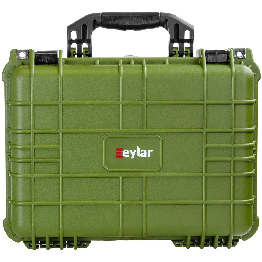 Eylar 16" Hard Gun Case IP67 Waterproof & Shock Resistant with Customizable Foam, TSA Compliant, 16 inch 13 inch 6.87 inch (Green)