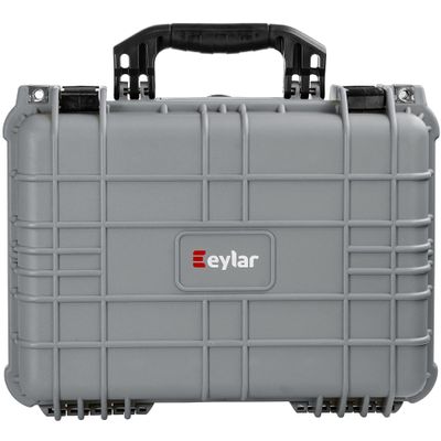 Eylar 16" Hard Gun Case IP67 Waterproof & Shock Resistant with Customizable Foam, TSA Compliant, 16 inch 13 inch 6.87 inch (Gray)