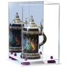 Better Display Cases Acrylic Versatile Display Case Display Case - Medium Square Box with Mirror Case, Purple Risers and White Base 8" x 8" x 12" (V42/A060) view 1
