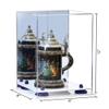 Better Display Cases Acrylic Versatile Display Case Display Case - Medium Square Box with Mirror Case, Purple Risers and White Base 8" x 8" x 12" (V42/A060) view 2