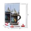 Better Display Cases Acrylic Versatile Display Case Display Case - Medium Square Box with Mirror Case, Red Risers and White Base 8" x 8" x 12" (V42/A060) view 2