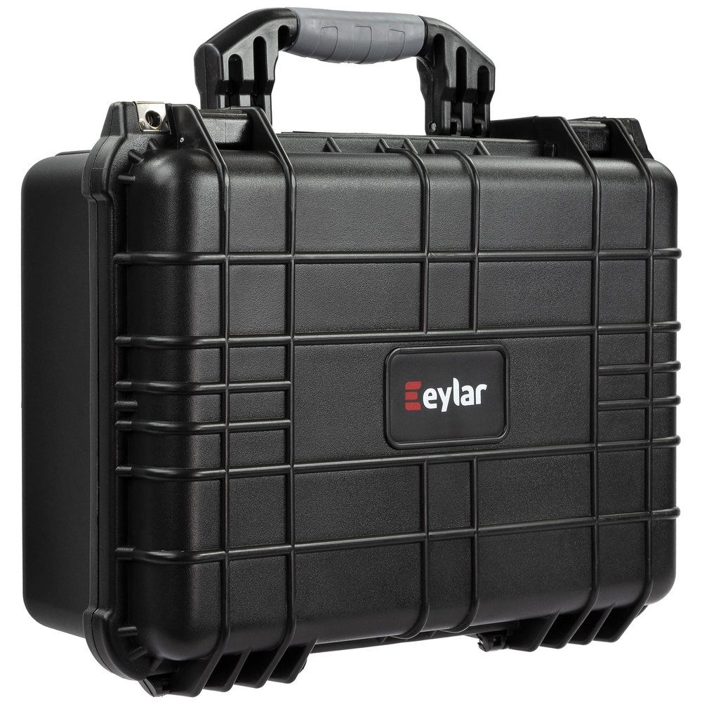 Eylar 16" Hard Gun Case IP67 Waterproof & Shock Resistant with Customizable Foam, TSA Compliant, 16 inch 13 inch 6.87 inch (Black)