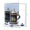 Better Display Cases Acrylic Versatile Display Case Display Case - Medium Square Box with Mirror Case, Dark Blue Risers and White Base 8" x 8" x 12" (V42/A060) view 2
