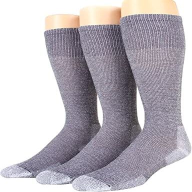 Helicase Thorlos Unisex Hiking Light Cushion Over-Calf Socks 3 Pair Pack, Quarry Grey, Medium sock rings