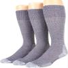 Helicase Thorlos Unisex Hiking Light Cushion Over-Calf Socks 3 Pair Pack, Quarry Grey, Medium sock rings view 1