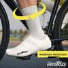 veloToze Tall Silicone Shoe Cover with Snaps - Covers Road Cycling Shoes - Waterproof, Windproof Reusable Boot-Style Overshoes for Bike Rides in Winter, Rain, Cold Weather Biking - for Men and Women view 3