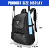 DAREKUKU Youth Baseball Backpack, Softball Bat Bag For Boys & Girls, T-Ball & Baseball Equipment & Gear, Durable Bat Backpack With Fence Hook, Shoe Compartment, Hold Bat, Glove, Helmet, Cleats view 4