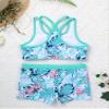 renvena Baby Girls Bikini Sets Racer Back Tank Top with Boy Shorts Beachwear Summer Swimming Clothes Turquoise 16 view 3