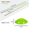 Agility Ladder 6M Agility Ladder, Flexibility Speed Ladder, Speed Agility Training Set,10 Agility Cones/ 4 Steel Stakes - Included Carry Bag view 2