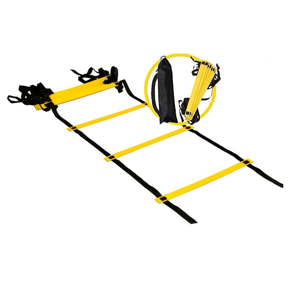 Agility Ladder Adjustable Agility Ladder,Sports Fitness Training Set,Fitness Jumping Ladder Footwork Sport Equipment,for Outdoor Kids Adults Football Training(Size:10m)