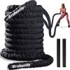 Brobantle Battle Rope 1.5 Inch Diameter,Black 30FT Exercise Workout Ropes for Home Gym Heavy Weighted Training Rope for Working Out view 1