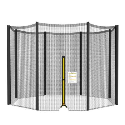 XXJJ 6/8 Straight Poles Round Frame Trampoline Net (Net Only), 6/8/10/12/13/14Ft Replacement Safety Enclousure Net,8ft 3 Arches or 6 Poles