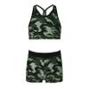 Moggemol Kids Tracksuits Activewear Crop Tank Top with Shorts Workout Sets for Girls Gymnastics Dancing Swimming Green 14 view 1