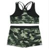 Moggemol Kids Tracksuits Activewear Crop Tank Top with Shorts Workout Sets for Girls Gymnastics Dancing Swimming Green 14 view 4