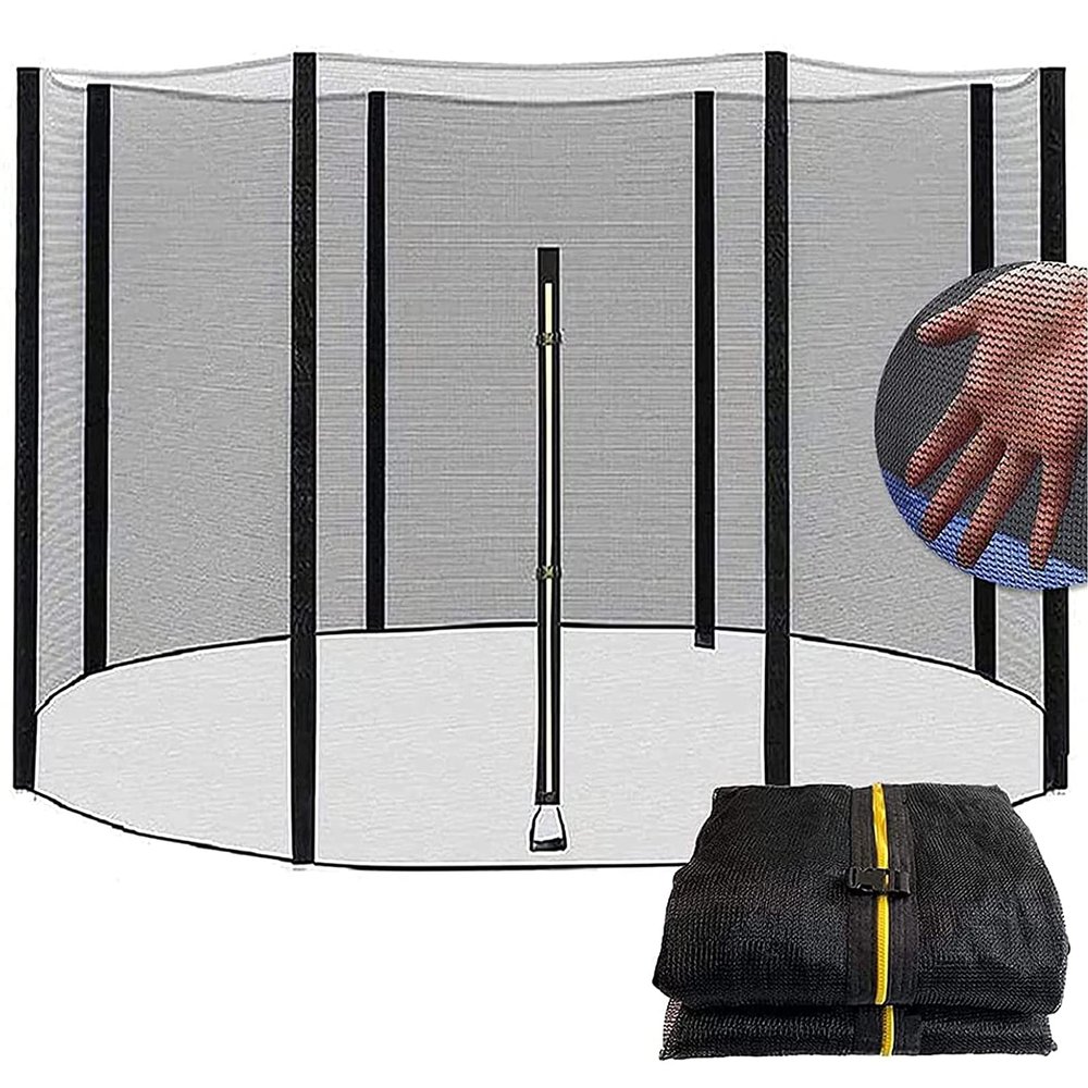 XXJJ Trampoline Net Replacement Safety Enclosure Net for 6/8/10/12/13/14 FT/ 6/8 Straight Poles,14ft 4 Arches or 8 Poles