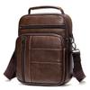 Leather Shoulder Handbag Messenger Bag for Men Outdoor Travel Business Crossbody Pack Pouch Camping Casual Daypack Pocket Brown view 1
