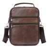 Leather Shoulder Handbag Messenger Bag for Men Outdoor Travel Business Crossbody Pack Pouch Camping Casual Daypack Pocket Brown view 2
