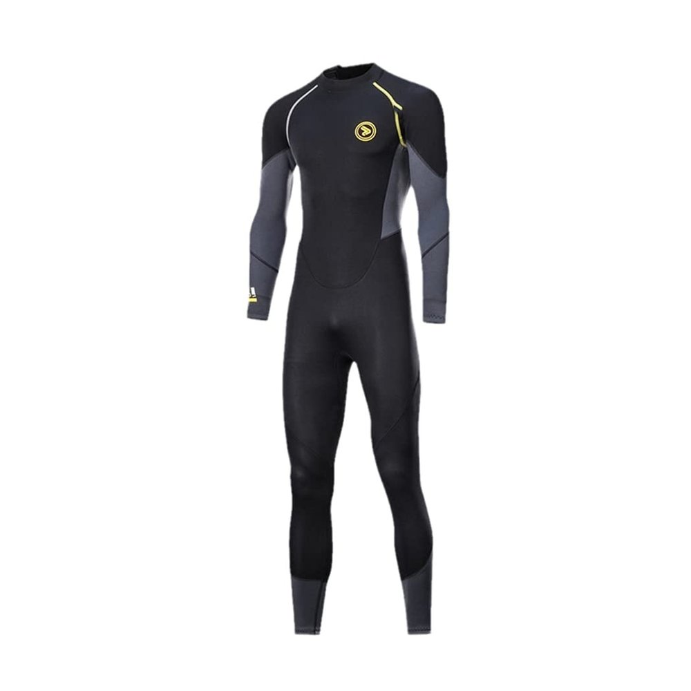 QCTZ 3MM Neoprene Wetsuit, Men Surf Scuba Diving Suit, Underwater Fishing Spearfishing Kitesurf Wet Suit Equipment
