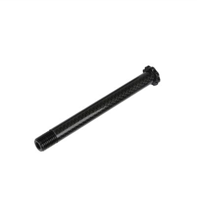 Aluminum alloy bicycle wheel Bicycle Front Hubs Tube 12mm Shaft Carbon Fiber Road Bike Quick Release Thru Axle Skewers Lightweight And Durable Wear-resistant lightweight and compact ( Color : Black )