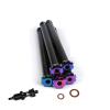 Aluminum alloy bicycle wheel Bicycle Front Hubs Tube 12mm Shaft Carbon Fiber Road Bike Quick Release Thru Axle Skewers Lightweight And Durable Wear-resistant lightweight and compact ( Color : Black ) view 3