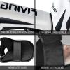 FIVING Martial Arts Shin Guards Padded, Adjustable Muay Thai Leg Guards with Instep Protection for Kickboxing Training and Sparring Durable, Professional MMA Equipment (White, Medium) view 4