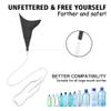 Female Urination Device,Portable Reusable Urinal Funnel with 10" & 31" Extension Tubes,Folding Storage, Suitable for Travel, Festivals, Camping, Traffic Jams,Includes Waterproof Bag, Waterproof Cup view 3