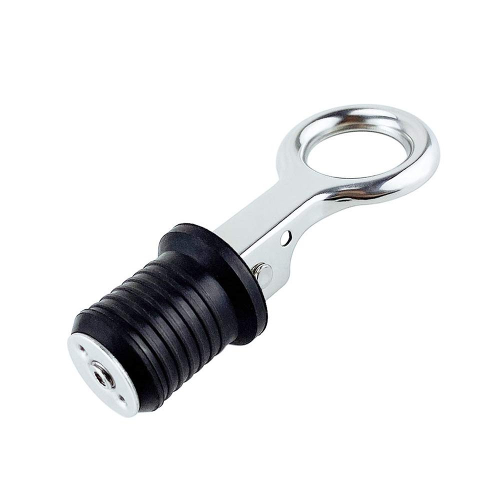 ihreesy Marine Drain Plug,304 Stainless Steel Snap Handle Marine Rubber Drain Plug Boat Drain Plug for 25mm/32mm Drain Hole,25mm