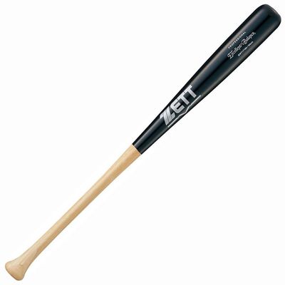 Zett BWT17184 Rigid Baseball Bat Excellent Balance, Wooden (Double Bamboo + Maple 4 Sides), 33.1 inches (84 cm), 32.3 oz (900 g), Average Natural x Black (1219MO)