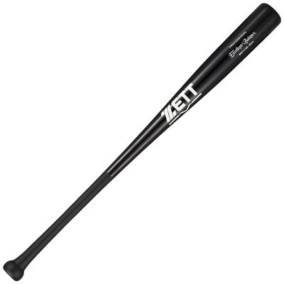 Zett BWT17185 Rigid Baseball Bat Excellent Balance, Wooden (Maple, 4 Sided Stretched), 33.5 inches (85 cm), 32.7 oz (900 g), Average Black (1900NE)